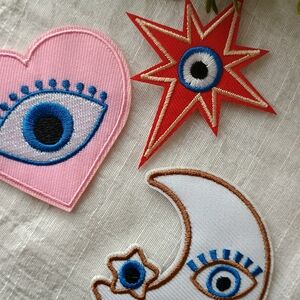 🐦‍⬛ MYSTIC CHARM 🐦‍⬛ x3 bundle Occult Pop iron-on/sew-on patches, celestial